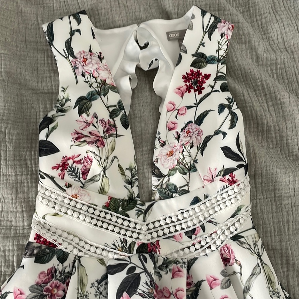 asos white flower dress